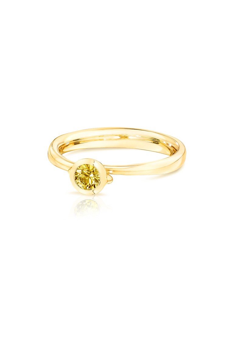 Bouton Solitaire Ring Yellow Sapphire Jewellery By Tamara Comolli